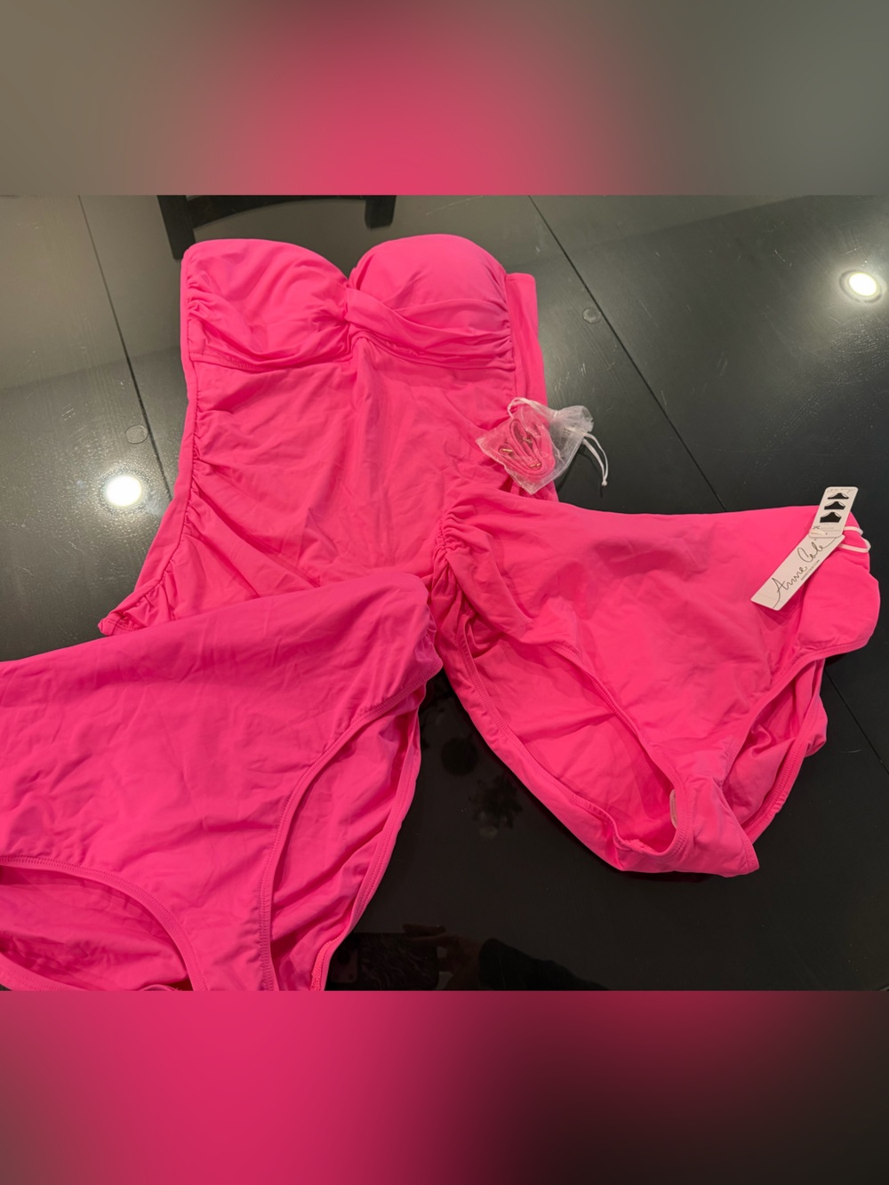 Anne Cole  Bright Pink One-Piece Swimsuit